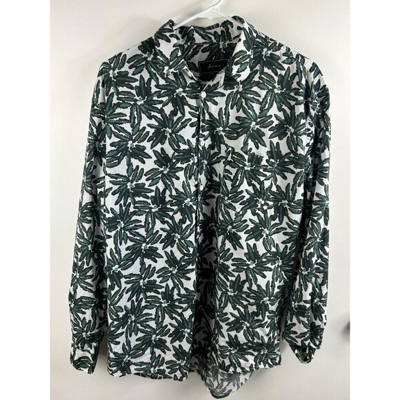 Paura Men’s Button Down Shirt Floral Fantasy Made In Italy Tropical Size M - Picture 1 of 7